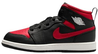Nike Schuhe Air Jordan 1 Mid (PS) Code DQ8424-067 Schwarz, Schwarz Rot Weiß, 34 EU
