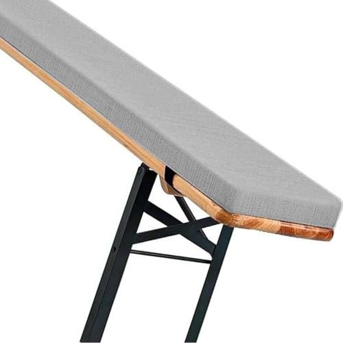 Indoor/Outdoor Bench Cushion - 120cm/150cm/100cm/180cm x 50cm/40cm/30cm/25cm - 2/3 Seater Non-Slip Seat Pad for Beer Bench, Garden, Bay Windows, Patio, Long Chairs, Swings(Light Grey,160x25x3cm)