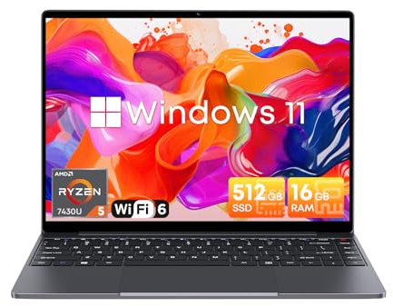 CHUWI CoreBook X Laptop 14'', AMD Ryzen 7430U (fino a 4,3 GHz), 16 GB DDR4 RAM 512 GB SSD, Windows 11 computer portatile, IPS FHD 2160 * 1440, HDMI, WiFi 6, BT5.2, USB 3.0, webcam