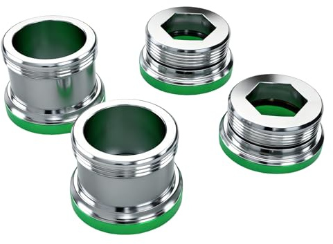 Adapter för kökskran M24 till M22-2 standard och 2 förlängda, dubbel gänga mässingskranadapter, för köksluftare, vattenfilter, rör, med 4 gummitätningar