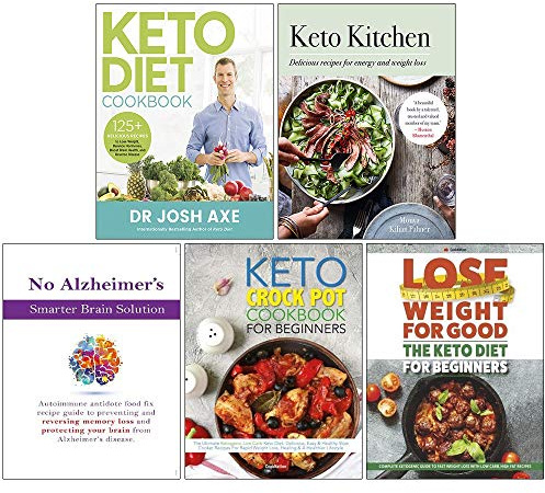 Keto Diet Cookbook, Keto Kitchen, No Alzheimer's Smarter Brain Keto Solution, The Keto Crock Pot Cookbook for Beginners, The Keto Diet for Beginners 5 Books Collection Set