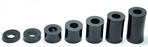 10x DISTANZHÜLSEN KUNSTSTOFF M6 SCHRAUBE 2MM BIS 30MM UNTERLEGSCHEIBEN 6x10 ROHR RUND HÜLSE Abstandhalter (Länge L = 12mm)