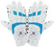 Perfeclan Kinder-Golfhandschuhe Linke Hand Rechte Hand Mikrofaser-Golfhandschuh Sticky Cuff Golf Geschenk Golfhandschuhe zum Reiten im Freien Sport Angeln, Blau 15,5-16 cm
