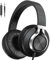 Ailihen Cuffie cablate con microfono e controllo del volume, cuffie stereo sovrauricolari pieghevoli con cavo, per adolescenti e adulti, 3,5 mm, per computer, Chromebook, tablet (nero)