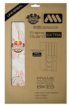 All Mountain Style Fahrrad Rahmenschutz Universeller MTB Rahmenprotektor, 10-teiliger Satz, Hochfester Honigwaben-PVC, Gelbfrei, Fahrradschutz