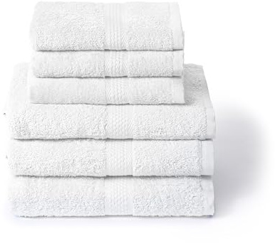 Caleffi Set Asciugamani Bagno con Ospite 6 Pz – Composto da 3x Asciugamano Viso 55x100 cm + 3x Asciugamano Bidet 40x60 cm – Cotone 100% Morbido e Ultra Assorbente – Doccia, Viso e Ospitalità Set Bagno