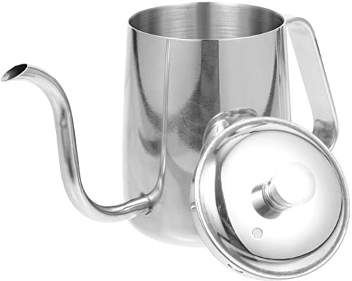 BIUDECO Cafetera De Cocina Hervidor De Agua Práctico Asa Para Uso Diario Casa o Café Tetera De Acero Inoxidable De Boca Larga Accesorio Hogar