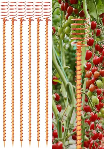Confezione da 6 antenne da giardinaggio in rame per elettrocoltura da 43,2 cm, pali per piante elettroculturali, filo di rame per pali da giardino, anelli tensori in rame, aste di supporto per bobina