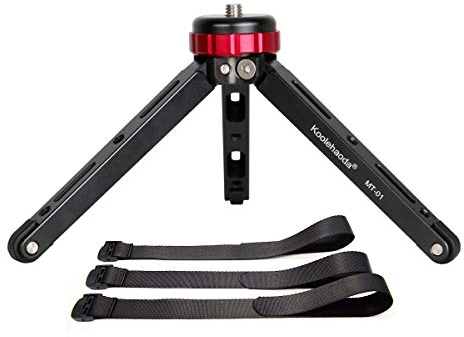 Koolehaoda Mini Trípode Cámara Trípode de Mesa de Aleación de Aluminio con Montaje de Tornillo de 1/4 y 3/8,Carga máxima 30 kg para Cámara DSLR, Monopie