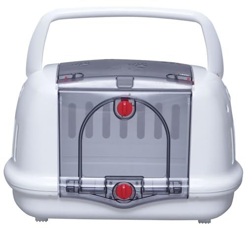 Iris Ohyama, Korb, Box, Kiste, Kunststoff-Transporttasche(PP) für Hund, Katze, L48 x T32.1 x H30 cm, P-HC480, Weiß