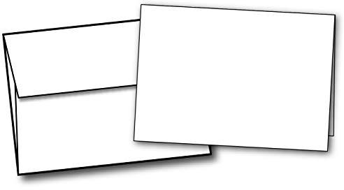 5 1/2 x 8 1/2 Extra Thick Blank White Cards with Envelopes - 40 Set Pack - Thick 100lb Cover Paper - Scored Folding Cardstock for Card Making