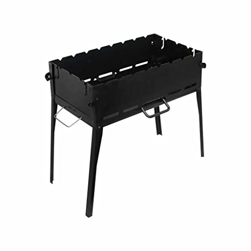 Barbacoa de carbón vegetal plegable Mangal BBQ para 8 brochetas de shish kebab barbacoa plegable barbacoa camping barbacoa picnic barbacoa portátil