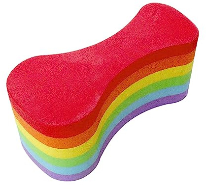 Dickly Pull Buoy Pool Training Aid Leg Float Supporto per Gambe e Fianchi per Bambini Unisex, Arcobaleno
