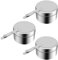 Wilsonzin Brennpastenbehälter, 3 Stück Fondue Brenner Pastenbrenner aus Edelstahl, Brenner Fondue Zubehör Campingkocher Fondue für Hot Pot, Dry Pot Cuisine, Buffet, Outdoor, Camping, Wandern
