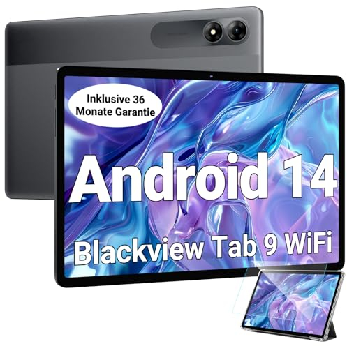 Blackview Tab9WiFi 11 Zoll Tablet Android 14 2K FHD+, 18GB + 256GB(TF 2TB), Octa-Core Gaming Tablet mit Schutzhülle, Gemini AI, 13MP + 8MP, 8200mAh, GMS, Face ID
