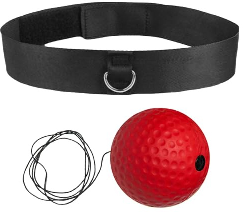 Pelota de boxeo con diadema: pelota de reacción de boxeo montada en la cabeza, pelota antiestrés para niños, pelota de velocidad mágica, entrenamiento de habilidades para adultos, fitness en el hogar