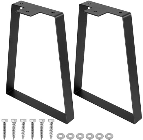2 Piezas Patas para Muebles, 35,7 cm Patas Mesa Trapezoidales, Patas Mueble, Patas Escritorio, Pies de Soporte Patas para Mesas Sofás Silla Gabinete Estantes Armario Cocina(35,7 cm)