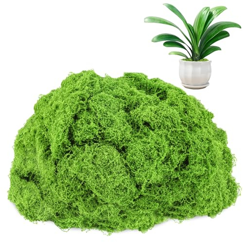 Windspeed 500g muschio artificiale per artigianato, muschio verde finto decorativo per piante da interno