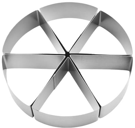 Générique Découpeur de Parts de Gâteau | Diviseur de Pâtisserie en Métal,Coupe-Pizza en Acier Inoxydable pour Pain, et Dessert - Découpe-Cheesecake à 6 Sections
