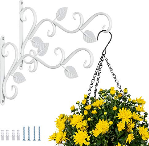 NUPTIO Crochet Mural Support Plante Suspendue, 29.5cm, Metal, Blanc