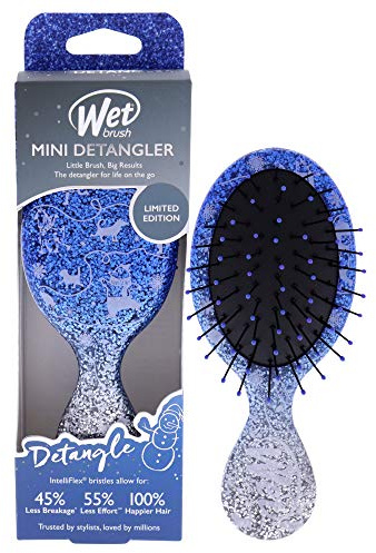 Wet Brush Mini Detangler Winter Glitter Brush - Holiday Breeze By For Women - 1 Pc Hair Brush (Limited Edition)