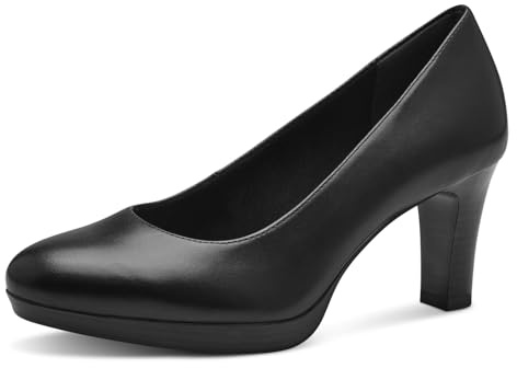 Tamaris Damen Pumps Leder Blockabsatz; Black/schwarz; 43 EU