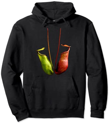 Tropical Pitcher Plant Shirt Botanical Drawing Nepenthes Pullover Hoodie