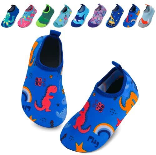 EDOTON Calcetines de Piscina Bebe, Zapatos de Playa para Niños con Suela Gruesa Antideslizante Zapatos de Playa para Niños Suaves y Duraderos