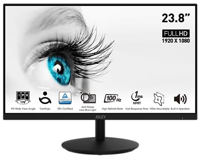 MSI Pro MP242A écran plat de PC 60,5 cm (23.8) 1920 x 1080 pixels Full HD Noir