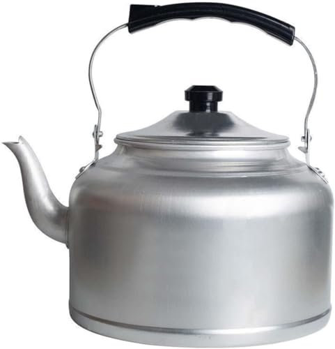 Bollitore d'acqua a fischietto,Teiera di grande capacità per stufa a carbone stufa a gas,Bollitore per caldaia ad acqua a becco lungo per uso domestico,Bollitore portatile con manico anti-scottatura