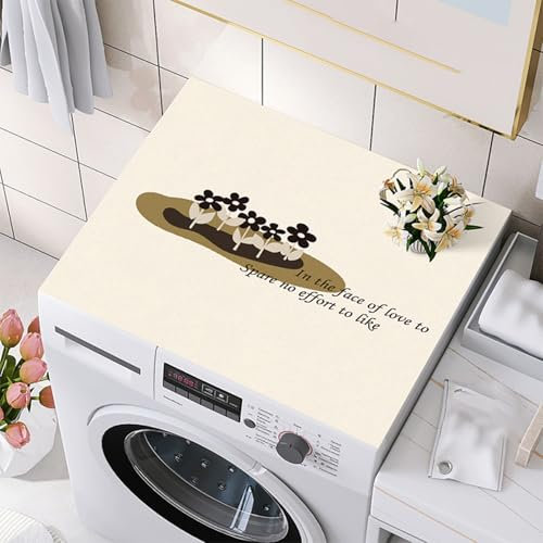 Cooalinar Tapis Protection Machine A Laver,Protection Machine à Laver Top,Housse Machine A Laver Dessus,Solide Et Anti-Salissures,CongéLateurs SèChe-Linge Placards RéFrigéRateurs Machines à Laver