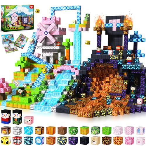 ToyUnited Magnetic Blocks- 200PCS Magnetic Building Blocks, Stacking-and-Store Magnet Construction Toys, STEM Sensory Cubes Gifts for Kids Boys Girls Age 3 4 5 6 7 8 9 10