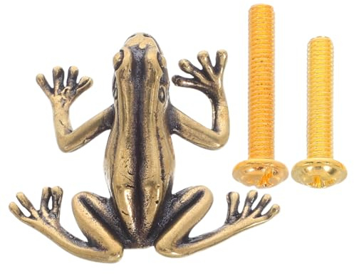 Operitacx Poignée d'armoire en laiton grenouille en forme d'animal vintage poignée de tiroir de commode résistante à l'usure bouton de meuble polyvalent pour chambre à coucher, salon, chambre d'enfant