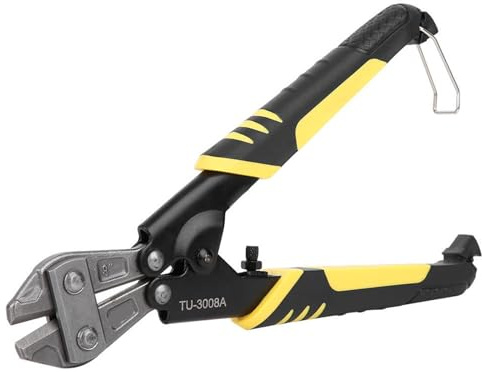 Haofy Bultklippare Mini Heavy-Duty Kromvanadinstål 8- Ergonomiskt Handverktyg för Att Skära Bultar och Ledningar Halkfritt Handtag för Hemförbättringsprojekt
