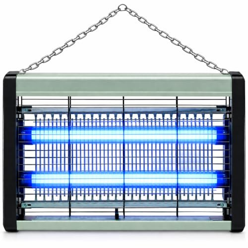 Lampada Antizanzare 6W LED UV – Ammazza Zanzare Elettrico e Antimosche con Vassoio Estraibile – Killer Insetti per Casa, Cucina, Balcone e Terrazza – Copertura fino a 30 m² (6, Watt)