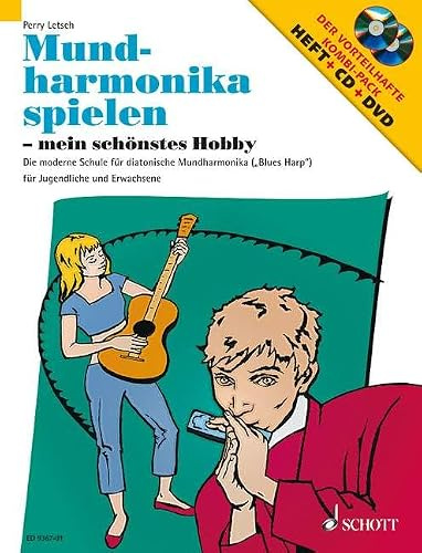 Mundharmonika spielen - mein schonstes hobby harmonica +cd: Die Schule für diatonische Mundharmonika (Blues Harp) für Jugendliche und Erwachsene. Mundharmonika (diat.). Ausgabe mit CD + DVD.