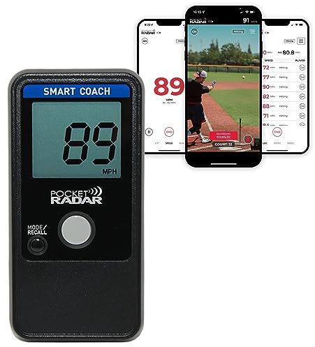 Pocket Radar Smart Coach with Sports App (iOS/Android) - Baseball Radar Gun
