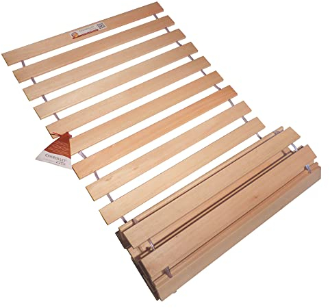 Chirollet® Premium Rollrost Passend für 100x200 cm große Betten | Ohne Montage & absolut rutschsicher | Belastbar bis 300 kg | Made in Germany | Roll-Lattenrost Vollholz | 10 Jahre Garantie