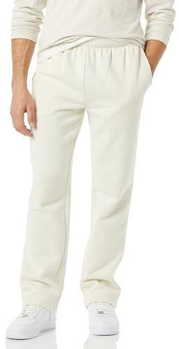 Amazon Essentials Men's Fleece Open Bottom Sweatpant (Available in Big and Tall), Off-white, S