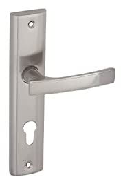 ADGO Aura Langer Stab Innengriff Griff Länge 115 mm, Stielhöhe 220 mm, Stielbreite 46 mm, Stieltiefe 11 mm, Modischer Aluminium Türgriff Satin Finish (Schließzylinder)