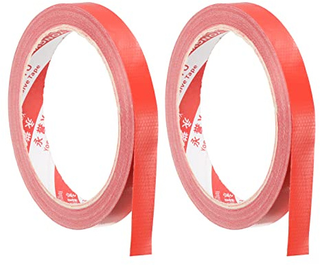 PATIKIL 33ft x 0.4 Table Tennis Side Tape, 2 Pack Ping Pong Edge Tape Available in 20 Rackets Protect the Edges of Rubber and Blade for Paddles, Red