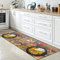 CARPETIA Teppichläufer Küche Chili Bunte Nudeln Gewürze Geschirr Besteck waschbar rutschfest beige braun 80 x 200 cm
