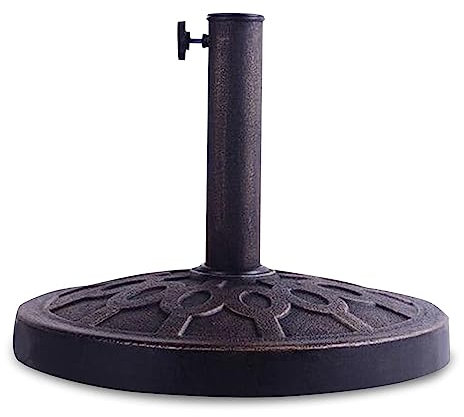 RELAX4LIFE Base per Ombrellone Φ38mm-48mm, Base Rotonda/Quadrata per Parasole con Manico Regolabile, Base di Supporto per Giardino, Terrazza e Bar (Φ38mm/48mm, 13kg)