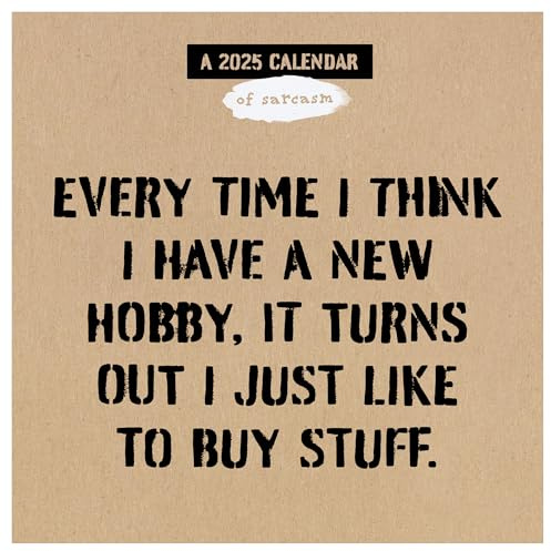 TF PUBLISHING 2025 Anti-Affirmations Wall Calendar | Large Grids for Appointments and Scheduling | Vertical Monthly Wall Calendar 2025 | Premium Matte Paper | 12 x 12