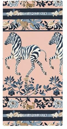 NWTPK Handtuch Strandtuch Handtücher Laufen Zebramuster Bedrucktes Handtuch Leicht zu reinigen Hochsaugfähig Geeignet für Sport Yoga