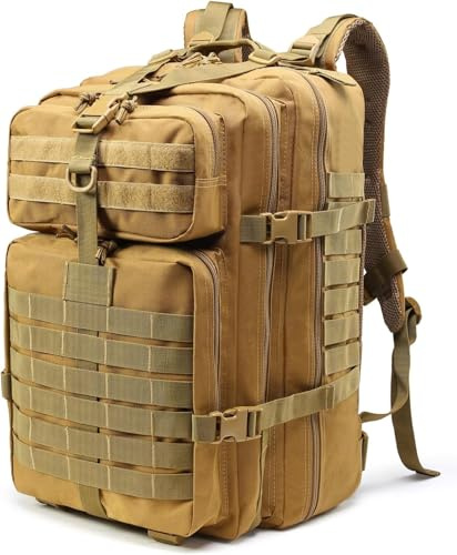 SHANNA Zaino Tattico Militare 45 Litri, Impermeabile Grand Zaini da Hiking, Zaino Assault 3 Giorni da Combattimento Molle per Escursionismo All'aperto Viaggio Campeggio Caccia alla Pesca Trekking