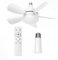 Boddceto Ventiladores de Techo con Enchufe con Luces y Control Remoto - Luz de Ventilador con Enchufe con Bombilla LED Regulable, Ventilador de Techo Pequeño con Rosca