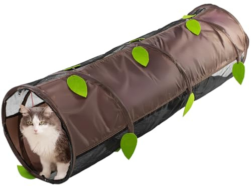 Snarky Pets Cat Tunnel, Collapsible Cardboard Scratch Box, House Theme, 18x13x5 Inches, for All Cat Breeds