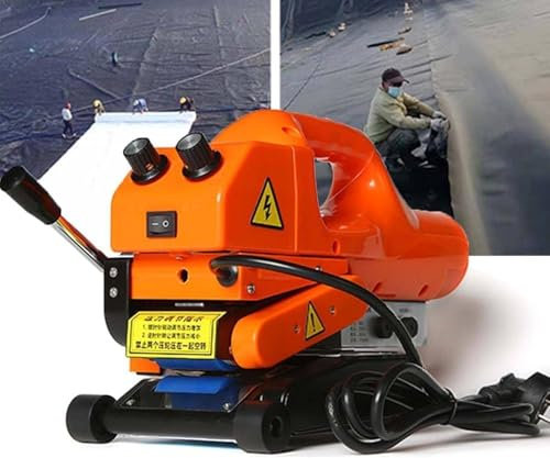 Tunnel Crawl Welding Machine, Geomembrane Welding Machine,1100w Plastic Membrane Hot Wedge Welder 0~450℃, for Sealing Welding PVC/EVA/Pe/Hdpe/Pp/Film Welding Machine,10cm-SteelRoller