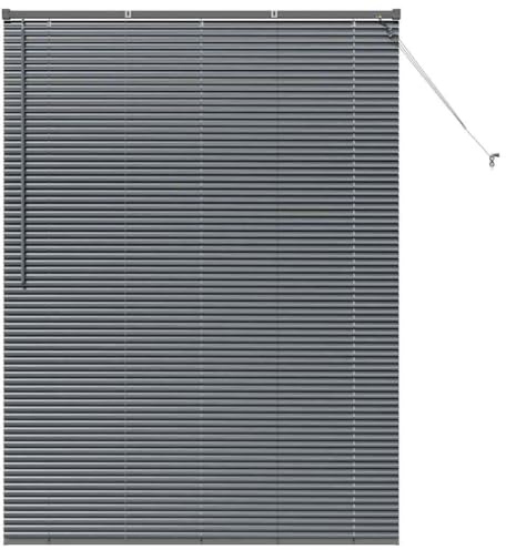vidaXL Persianas venecianas Gris Oscuro 175 x 135 cm Aluminio